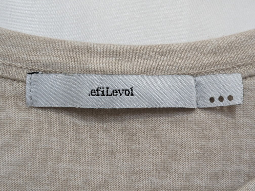 efiLevol エフィレボル LOVE LIFE ラビットプリントTシャツ efiANM-CS01u サイズ：3 カラー：ベージュ_画像3