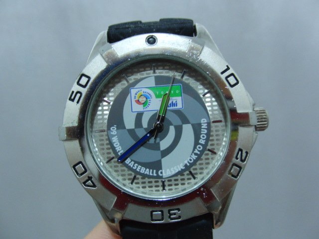 侍JAPAN アサヒWBC2009 記念腕時計 クオーツ 腕時計 箱付 動作品_画像3