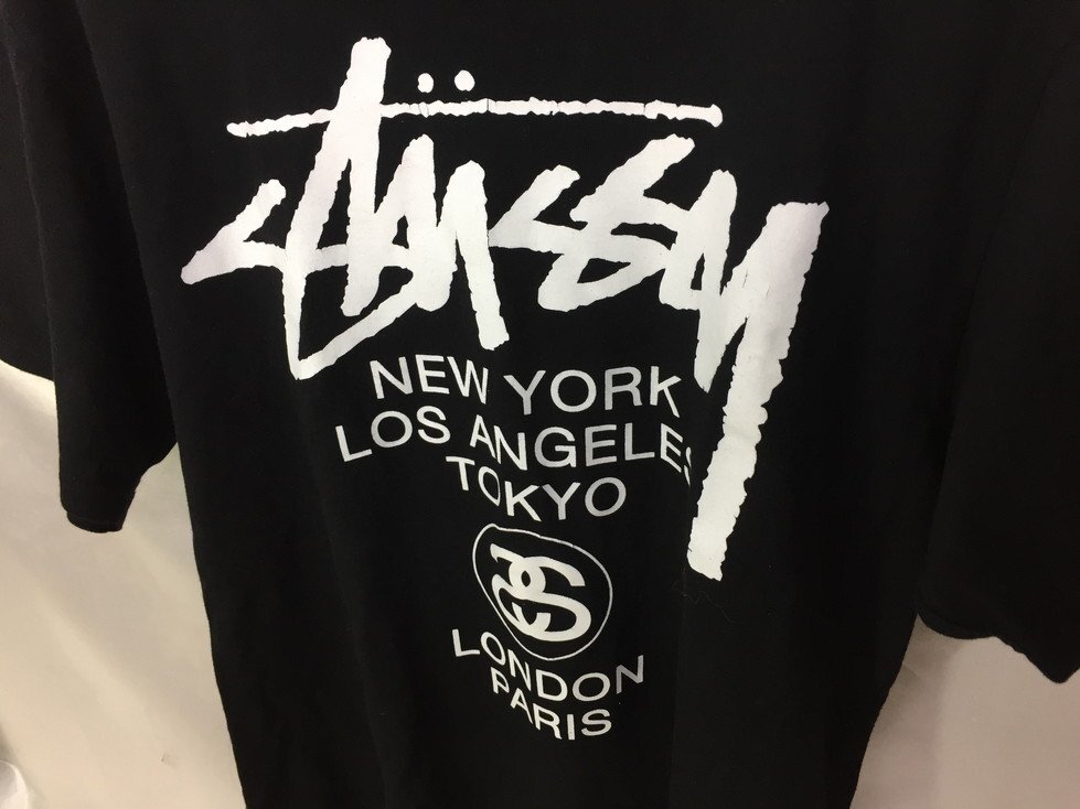 STUSSY ステューシー ロゴ 両面 プリント Tシャツ サイズ：M カラー：ブラック メンズ ユニセックス_画像2