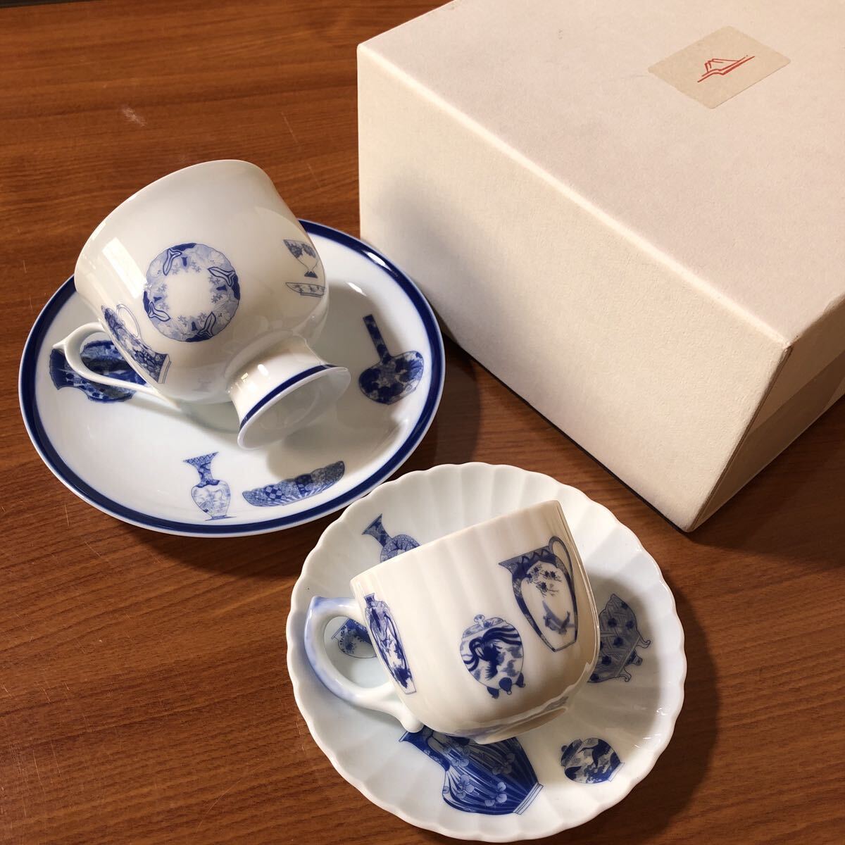 送料無料〉深川製磁 ブルーチャイナ カップ&ソーサー デミタス 送料無料〉深川製磁 ブルーチャイナ カップ&ソーサー デミタス