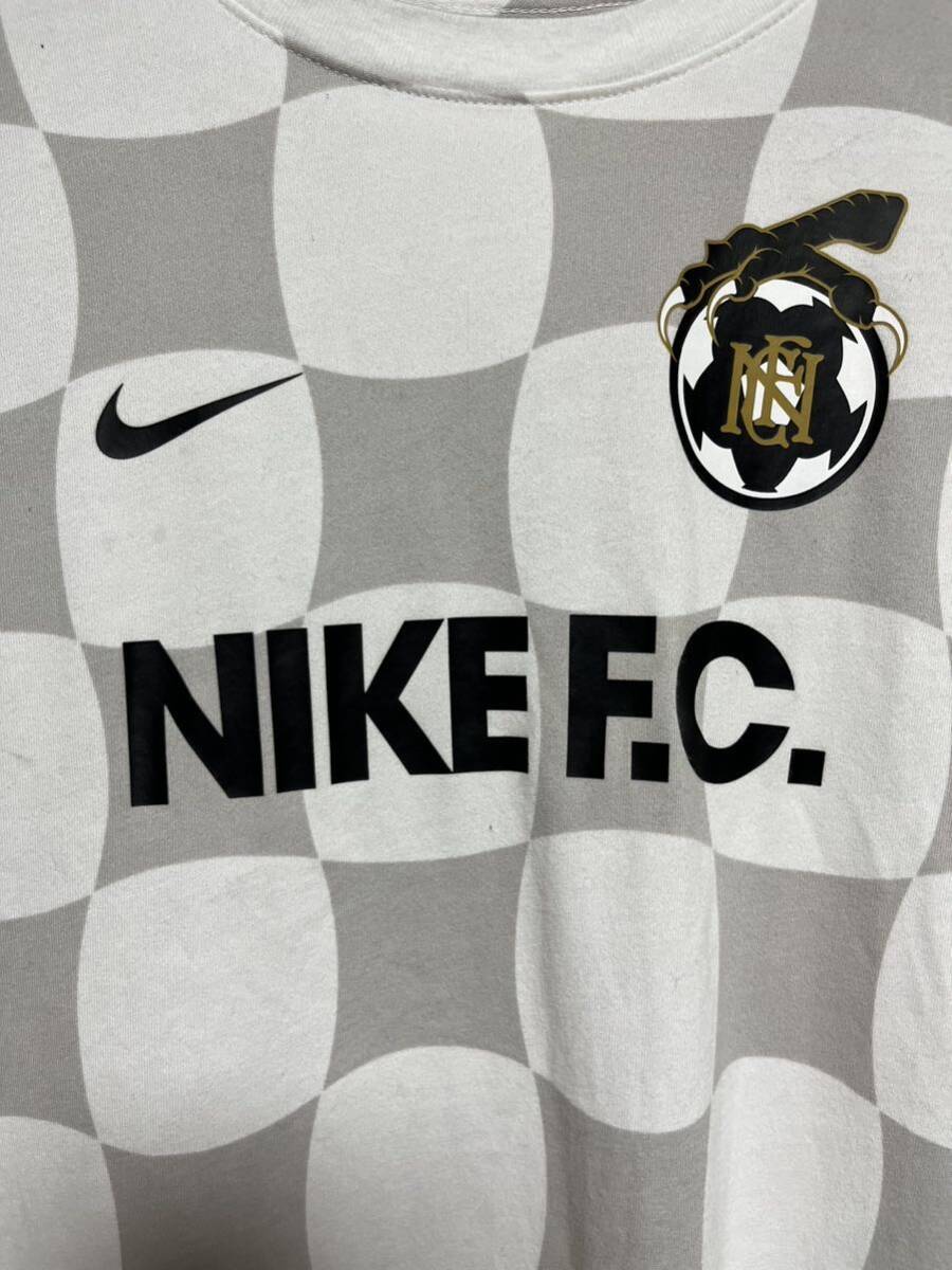 NIKE DRI FIT メンズ M チェック柄 NIKE F.C. サッカー フットサル 半袖 Tシャツ / ナイキ スポーツ トレーニング チェッカーの画像3