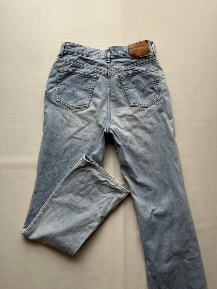 ★日本製 J22 90s Levi's メンズ W28相当 517 ブーツカット アイスブルー デニムパンツ ジーンズ / オールド ヴィンテージ リーバイス_画像1