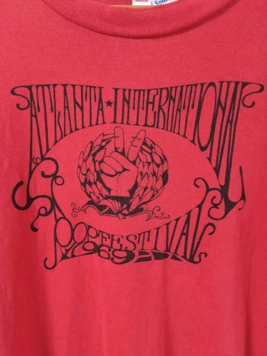 Atlanta International Pop Festival 1969 Tシャツ S USA製 Canned Heat Johnny Winter Janis Joplin CCR Led Zeppelin _画像3