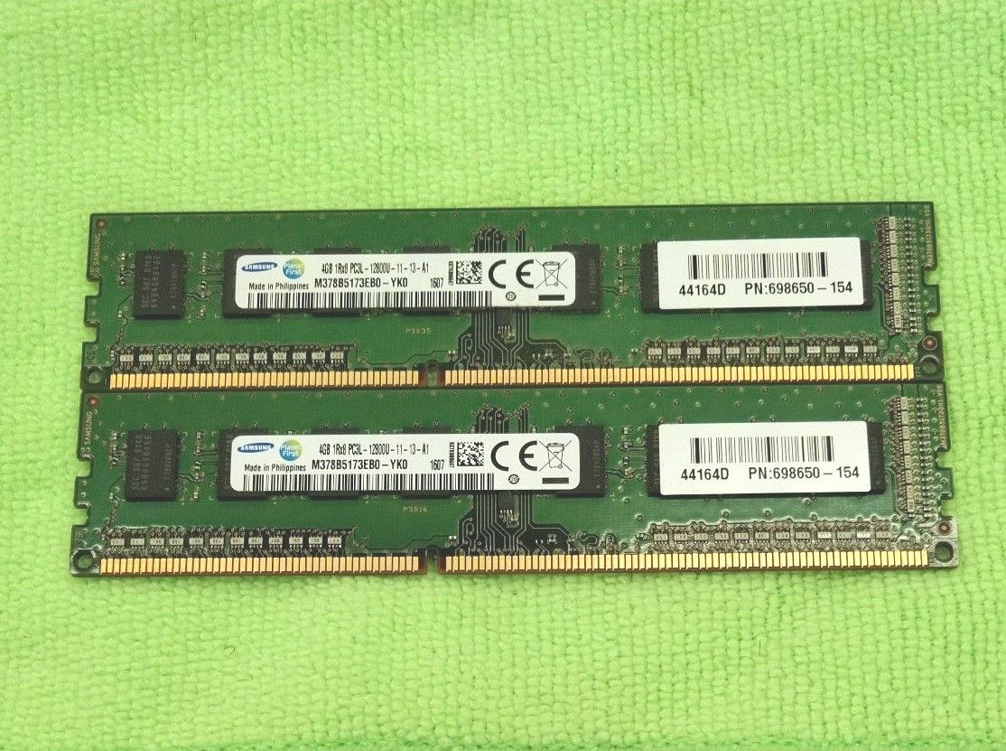 メモリー PC3L-12800U 4GB 2枚起動確認済み