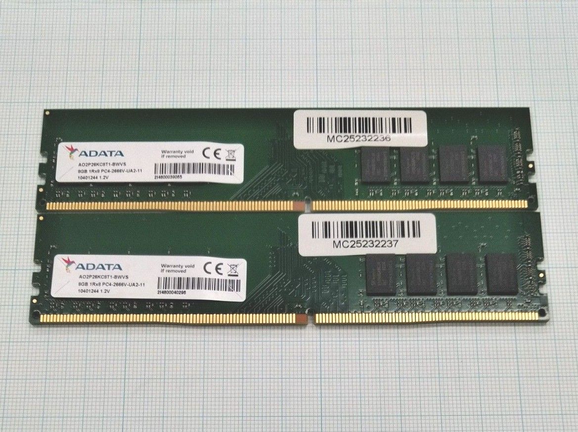 メモリPC4-2666V 8GB 2枚