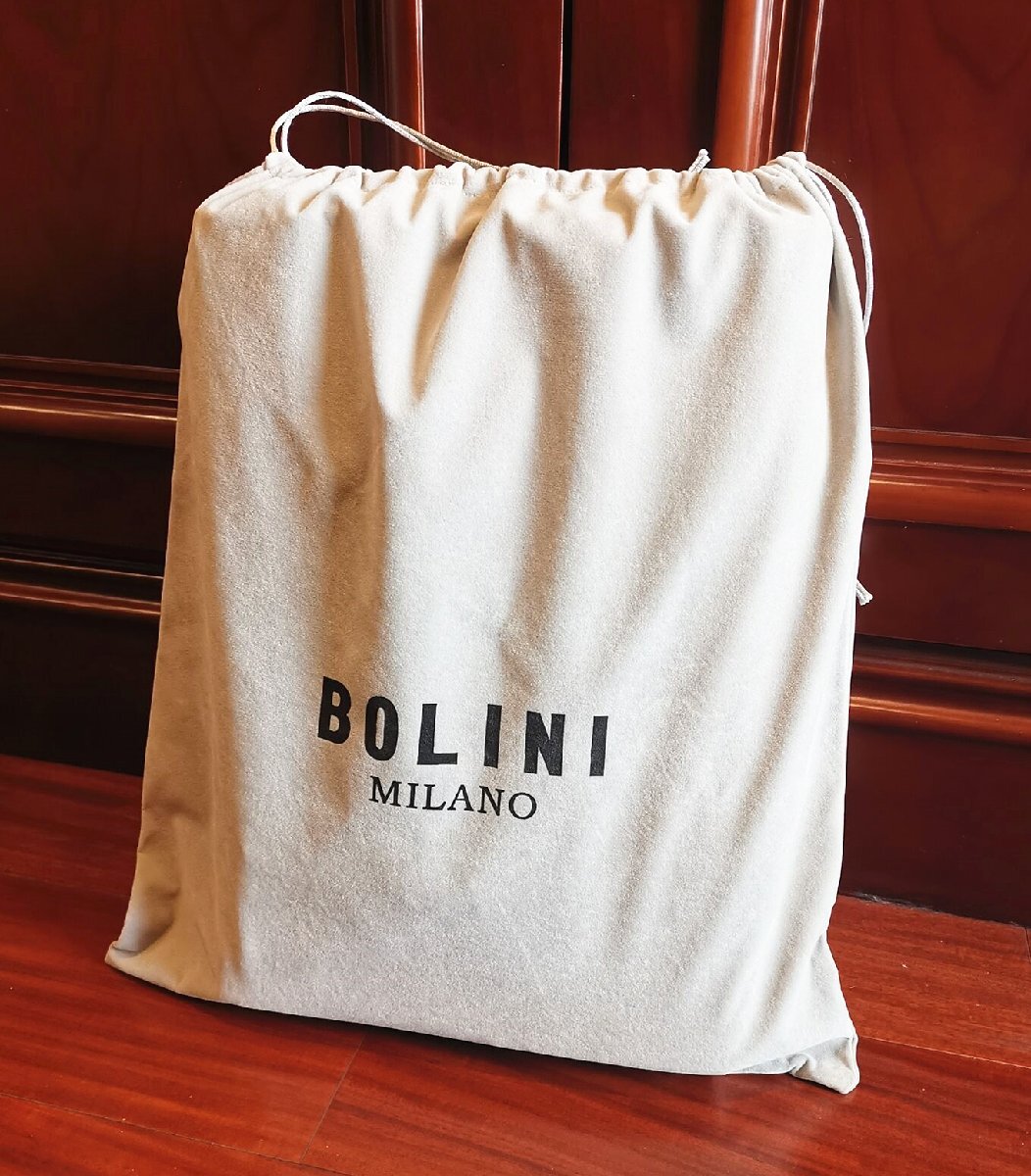  top class excellent article 20 ten thousand * Italy * milano departure *BOLINI/bolini* highest grade cow leather * crocodile * business bag / briefcase * yellow 