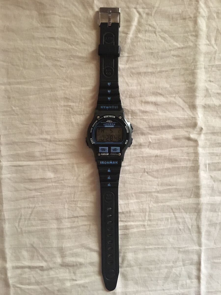 希少☆TIMEX IRONMAN TRIATHLON 8LAP INDIGLO クリントン 初期 ブルー タイメックス アイアンマン ヴィンテージ メンズ デジタル 腕時計の画像5