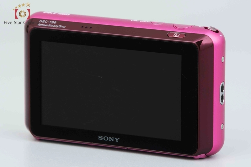 【中古】SONY ソニー Cyber-shot DSC-T99 ピンク デジタルスチルカメラ 元箱付き_画像3