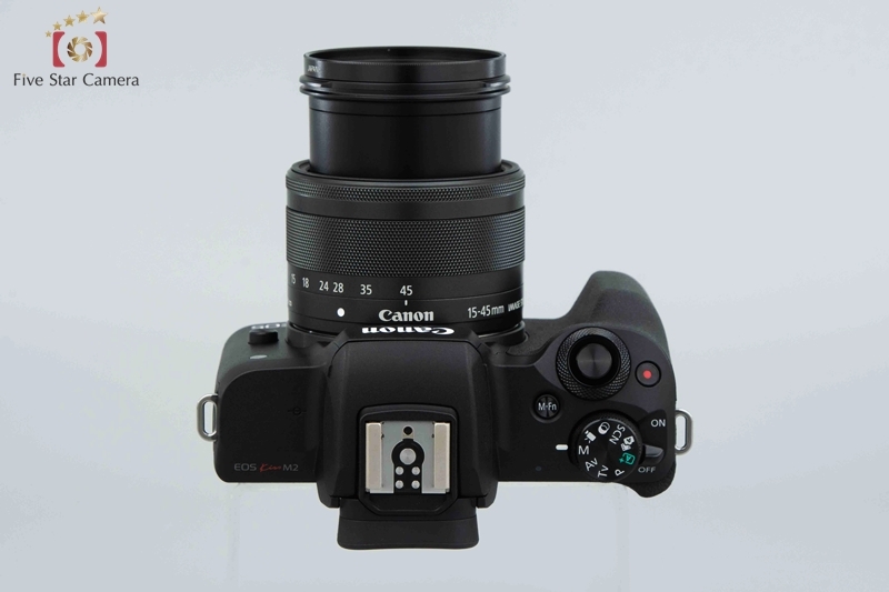 【中古】Canon キヤノン EOS Kiss M2 EF-M 15-45 IS STM レンズキット ブラックの画像8