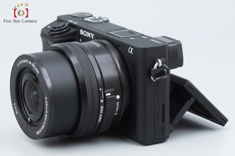 1 jpy exhibition SONY Sony α6300 ILCE-6300L power zoom lens kit black shutter number of times . little [ auction in session ]
