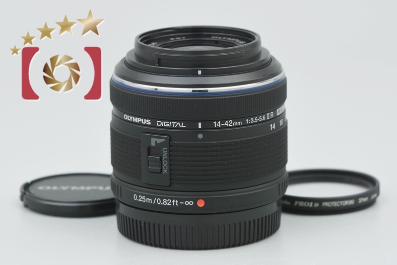 【中古】OLYMPUS オリンパス M.ZUIKO DIGITAL 14-42mm f/3.5-5.6 II R ブラック_画像1