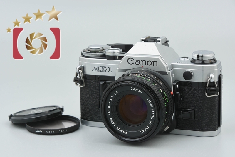 【中古】Canon キヤノン AE-1 シルバー + New FD 50mm f/1.8_画像1