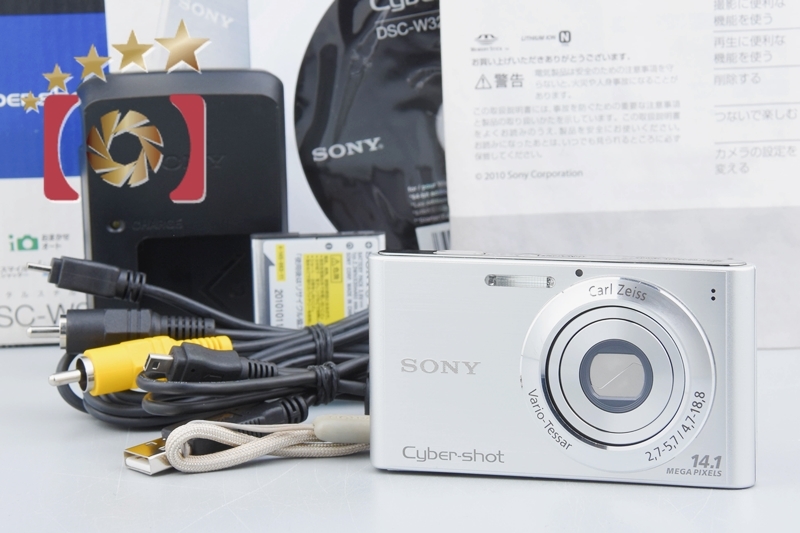 【中古】SONY ソニー Cyber-shot DSC-W320 シルバー コンパクトデジタルカメラ 元箱付き_画像1