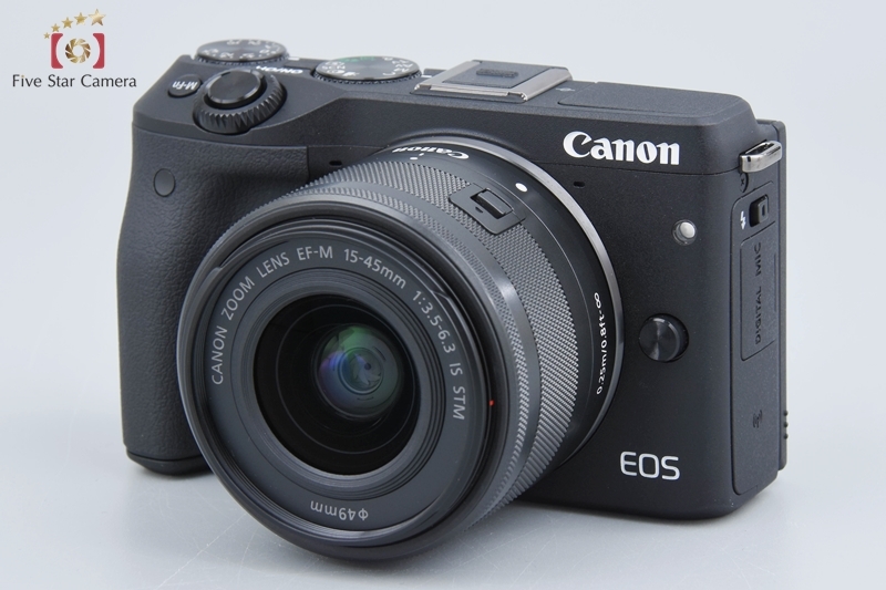 【中古】Canon キヤノン EOS M3 ブラック EF-M 15-45mm f/3.5-6.3 IS STM レンズキット_画像2