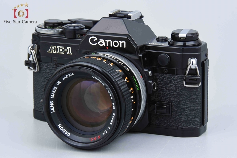 【中古】Canon キヤノン AE-1 ブラック + FD 50mm f/1.4 S.S.C._画像2