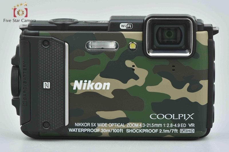 １円出品 Nikon ニコン COOLPIX AW130 カムフラージュグリーン コンパクトデジタルカメラ【オークション開催中】_画像4