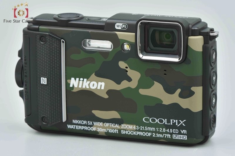 １円出品 Nikon ニコン COOLPIX AW130 カムフラージュグリーン コンパクトデジタルカメラ【オークション開催中】_画像2