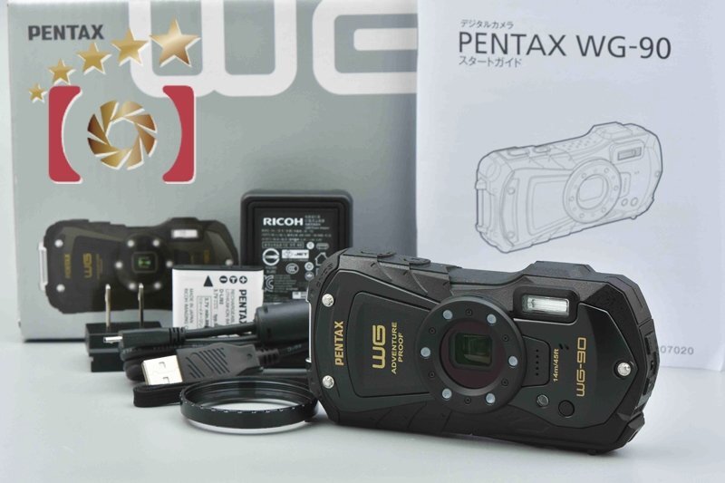 １円出品 PENTAX ペンタックス WG-90 ブラック 防水アクションカメラ 元箱付き【オークション開催中】_画像1
