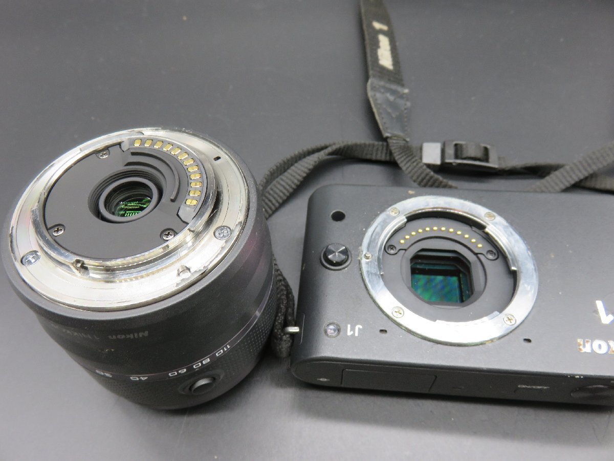 [80]1 jpy ~ junk Nikon Nikon 1 J1 1 NIKKOR 30-110mm 1:3.8-5.6 VR mirrorless operation not yet verification present condition goods 