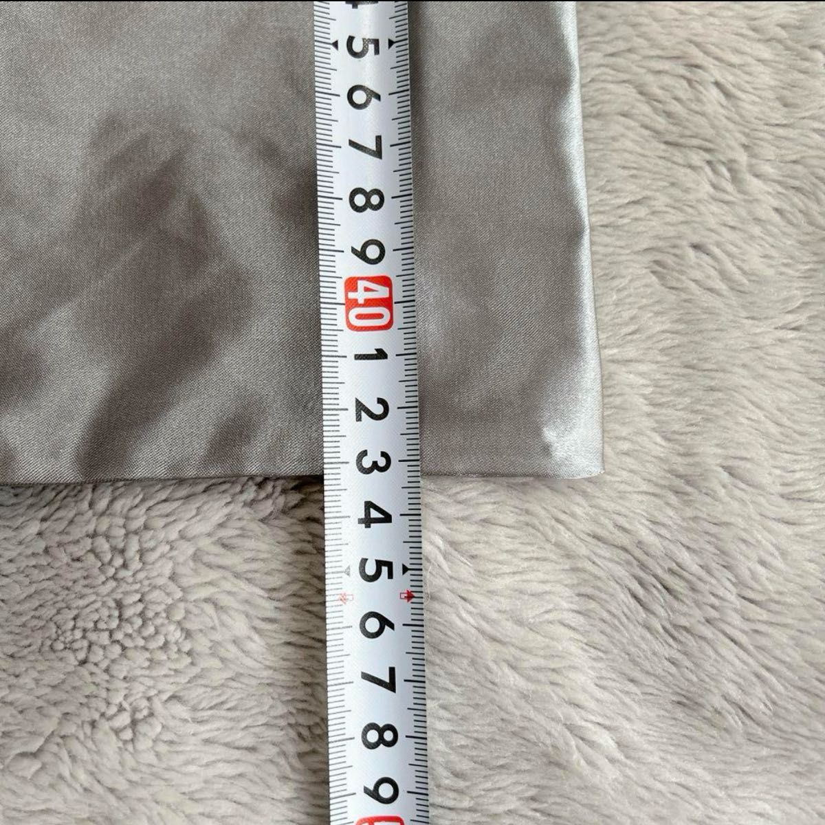 サテン 枕カバー 2枚セット 模擬 シルク 枕カバー 美肌 チャックなし 封筒式 63cm×43cm グレー 新品未使用