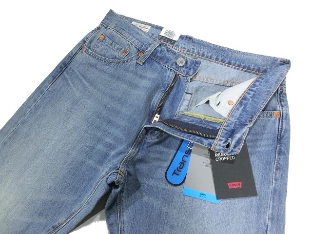 ※月113新品▼ リーバイス 505 レギュラーフィットクロップドジーンズ W32 COOL素材 クロップドパンツ Levi's デニムパンツ ジーパン_画像2