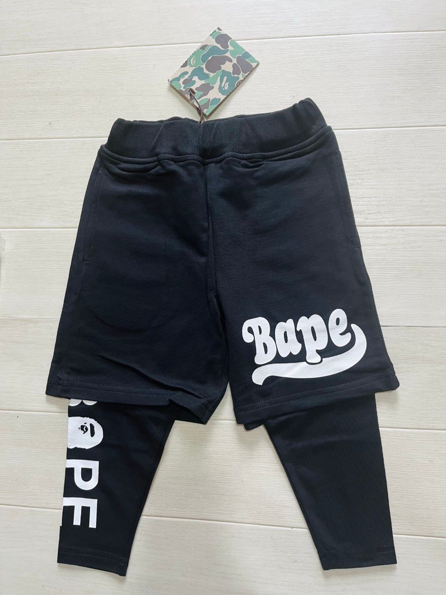 【新品】BAPE  KIDS　子供服 ベイプキッズ  パンツ ズボン 100cm 　2点セット