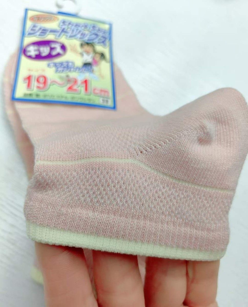 【新品】靴下 12足セット ピンク＆ホワイト 子供用　19-21cm