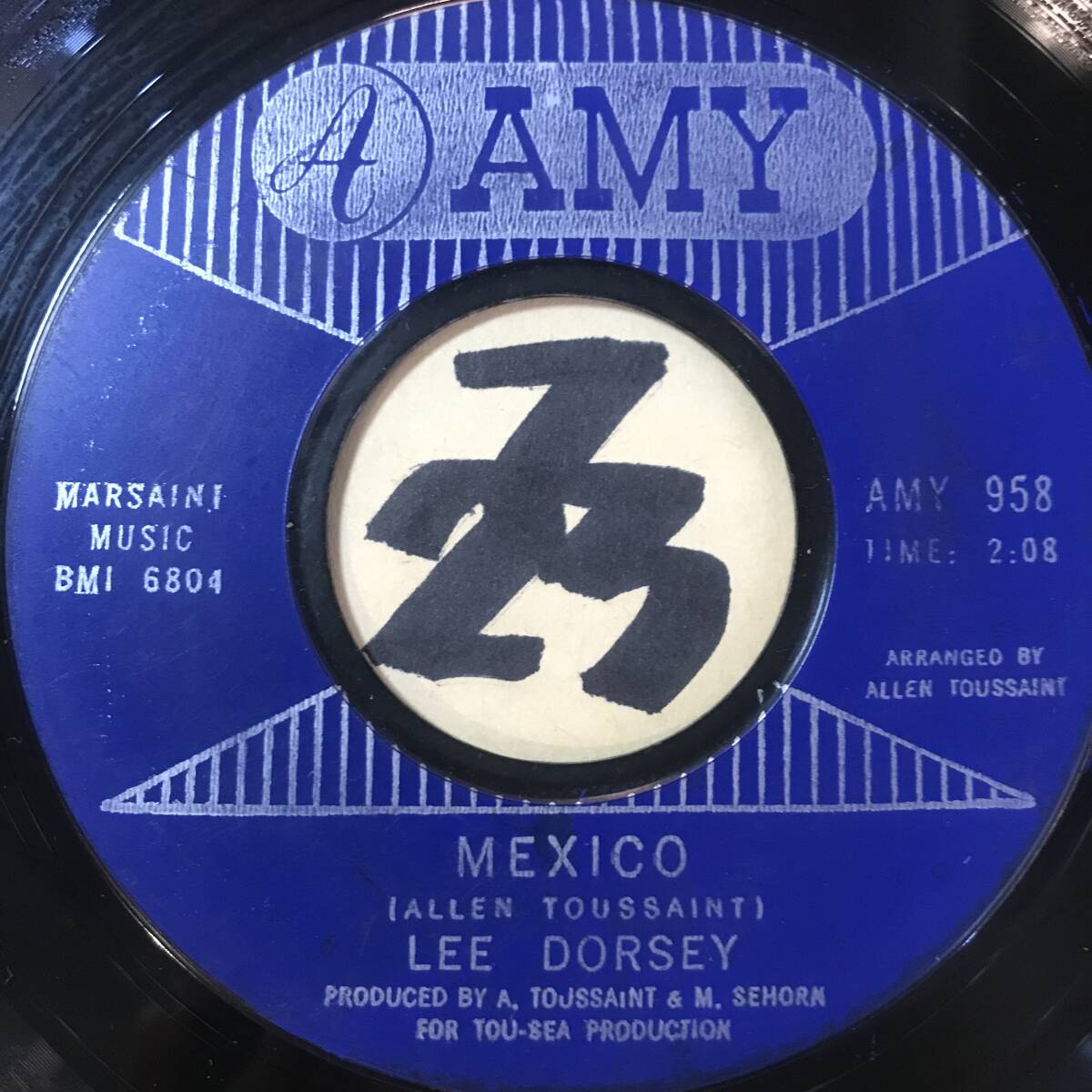 試聴 ニューオーリンズ・ソウル LEE DORSEY MEXICO / WORKING IN THE COAL MINE 両面 EX アラン・トゥーサンの画像1