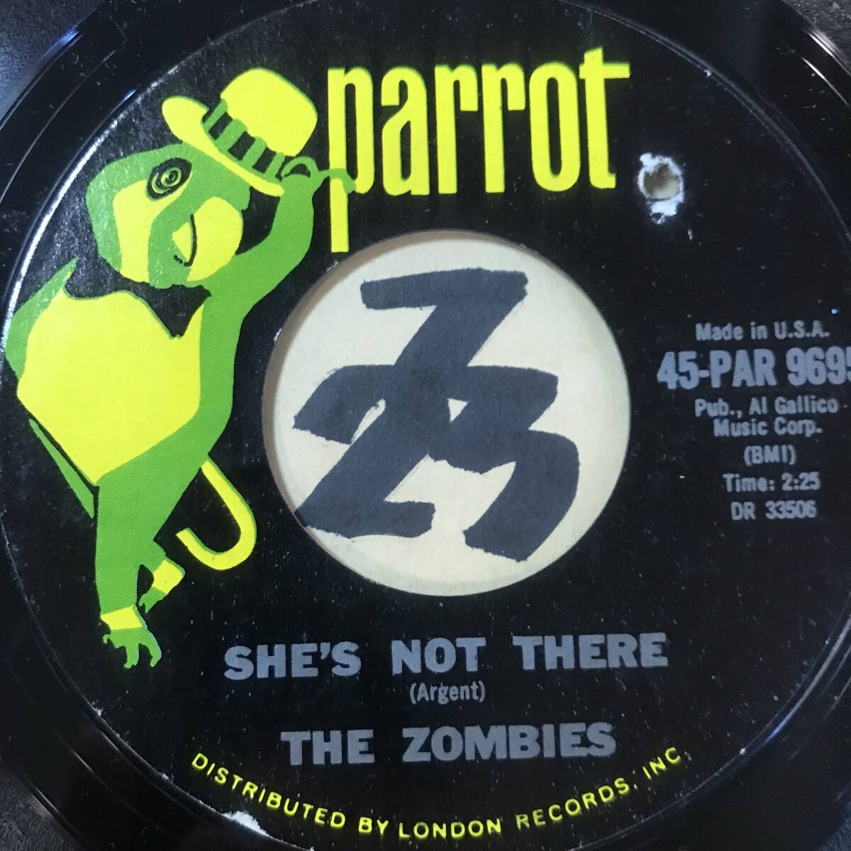 試聴 1964年全米2位 THE ZOMBIES SHE’S NOT THERE 両面NM ジョン・リー・フッカーのNO ONE TOLD MEからインスパイア/UK JAZZ ROCKの画像1