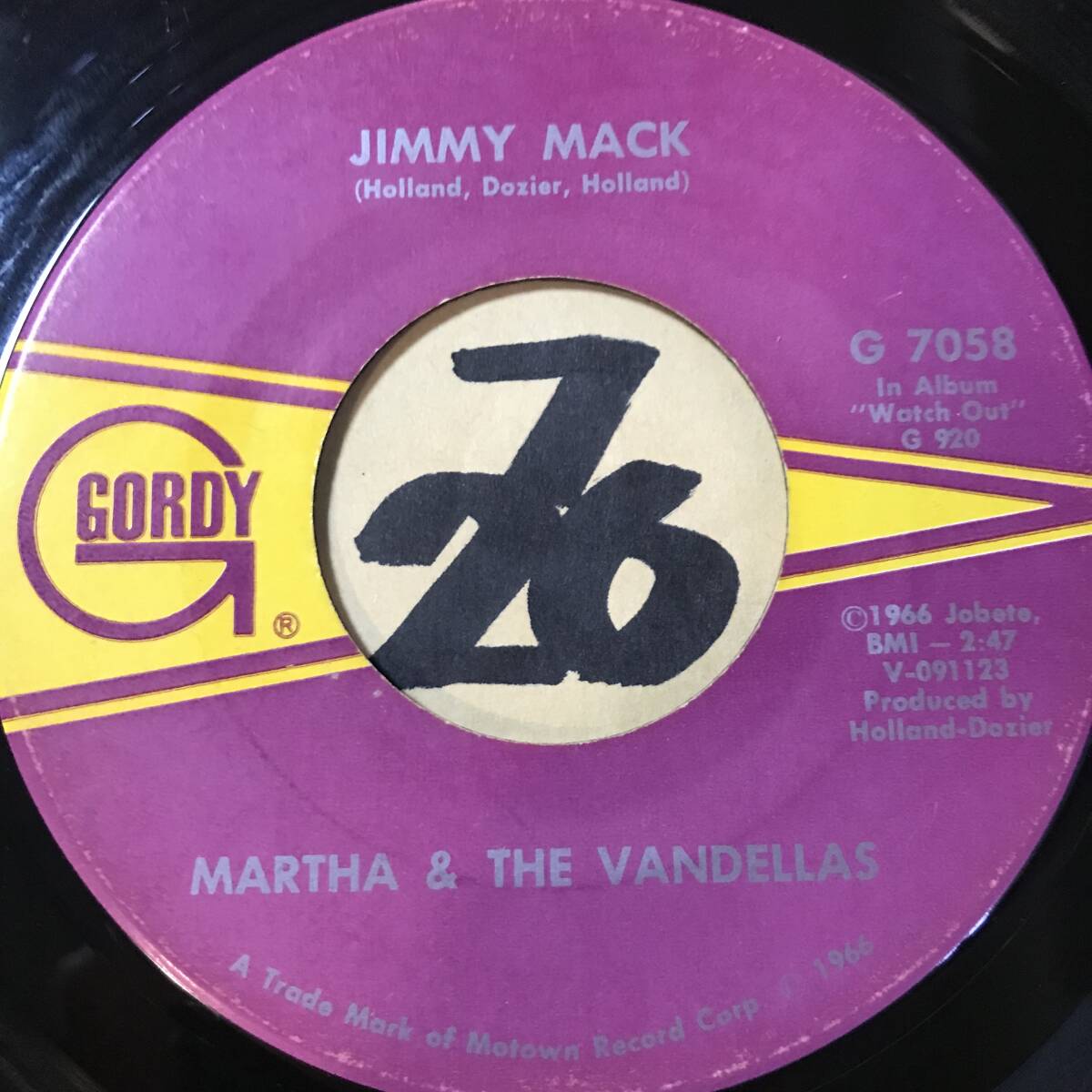  audition MARTHA & THE VANDELLAS JIMMY MACK both sides NM