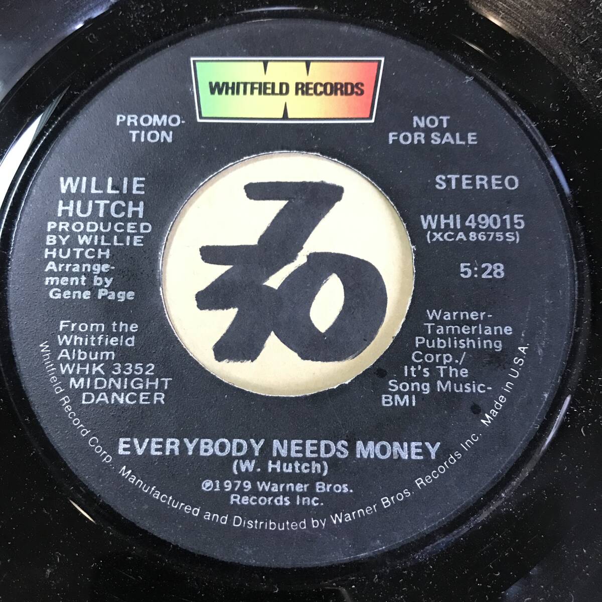 試聴 新品 WILLIE HUTCH EVERYBODY NEEDS MONEY _画像1