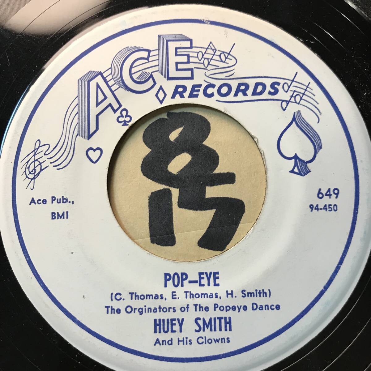 試聴 ニューオーリンズ・ロッカー'62 HUEY SMITH AND HIS CLOWNS SCALD-DOG / POP-EYE 両面NM _画像2