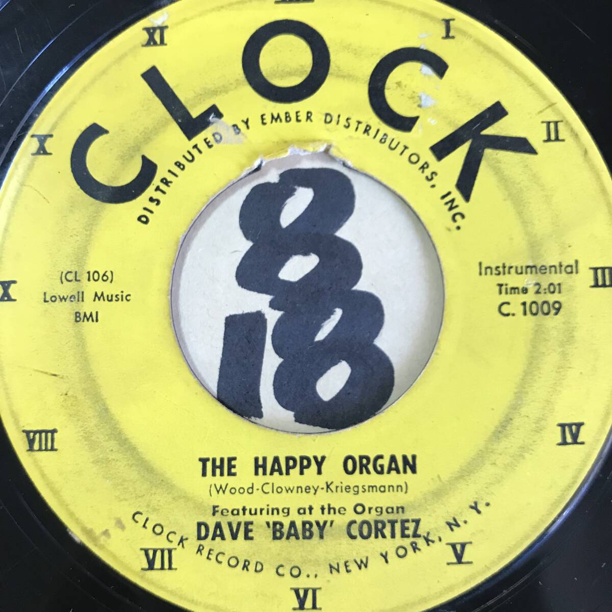  audition DAVE BABY CORTEZ THE HAPPY ORGAN both sides VG++ SOUNDS EX