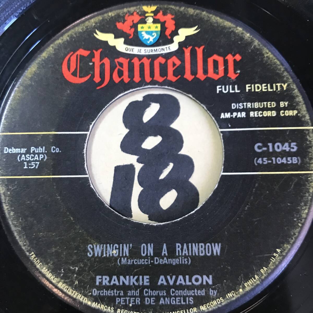 試聴 FRANKIE AVALON SWINGIN’ ON A RAINBOW 両面EX _画像1