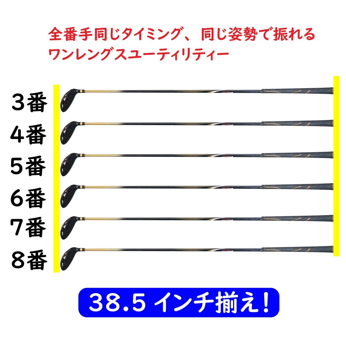 1円★ORLIMAR オリマー ヤードハンター ワンレングス ユーティリティ U3+U4 2本組(SR)★_画像3