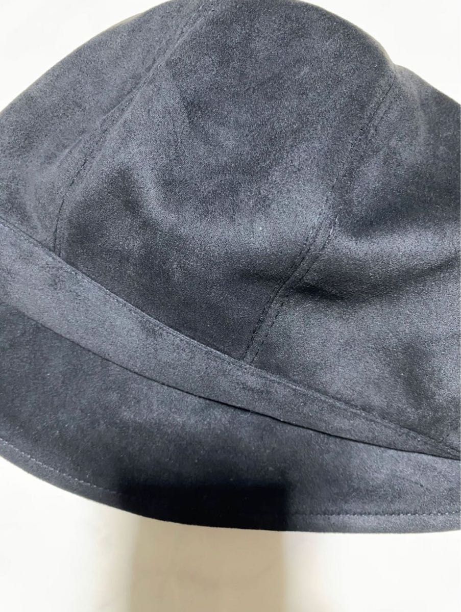 レディース帽子 小顔 効果 フリーサイズ 秋冬 紫外線対策キャスケット ブラック