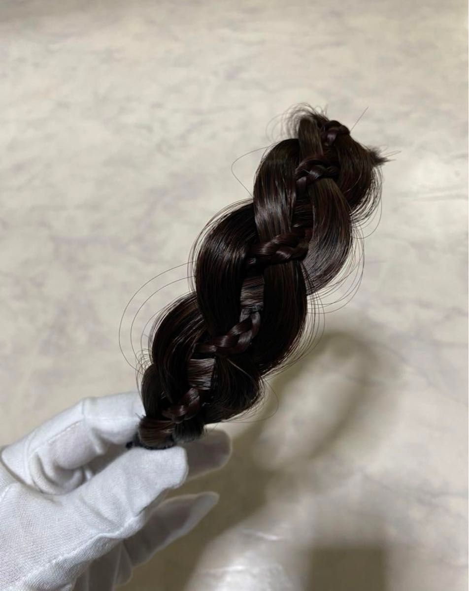 ヘアバンド カチューシャ かつら三つ編みヘッドバンド