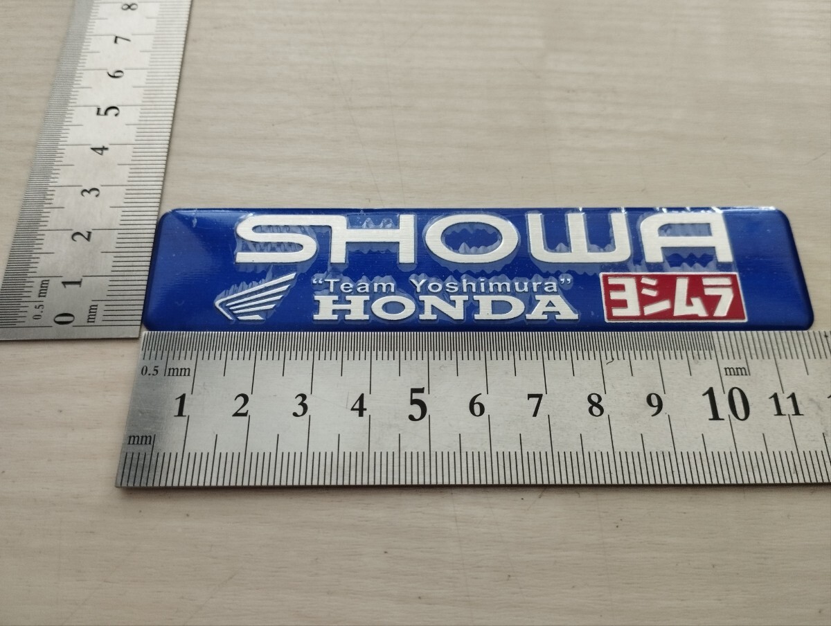 ヨシムラステッカー　HONDA エンブレムプレート バイクステッカー　SHOWA YOSHIMURA 耐熱アルミステッカー_画像2