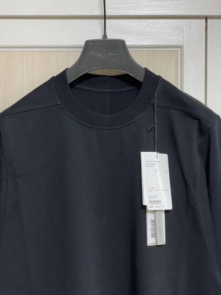 1円 新品未使用 リックオウエンス Rick Owens 半袖 L RU19F4282BA 国内正規品 DRKSHDW Tシャツ ブラック BLACK カットソー 黒 の画像3