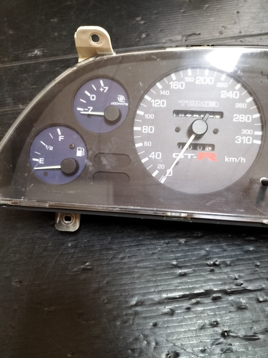 【希少！】BNR32 スカイライン 東名 スピードメーター TOMEI Speedometer 310km/h GT-R 絶版 フルスケールメーター RB26DET BCNR33 BNR34_画像2
