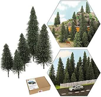 松の木モデル 樹木 モデルツリー ツリー模型 38本 HO OOゲージ用 5.2-12.6cm風景 箱庭 鉄道模型 建物模型 情景_画像1