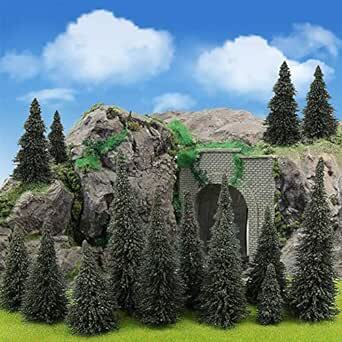 松の木モデル 樹木 モデルツリー ツリー模型 38本 HO OOゲージ用 5.2-12.6cm風景 箱庭 鉄道模型 建物模型 情景_画像4