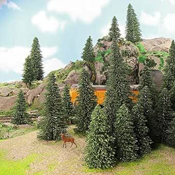 松の木モデル 樹木 モデルツリー ツリー模型 38本 HO OOゲージ用 5.2-12.6cm風景 箱庭 鉄道模型 建物模型 情景_画像5