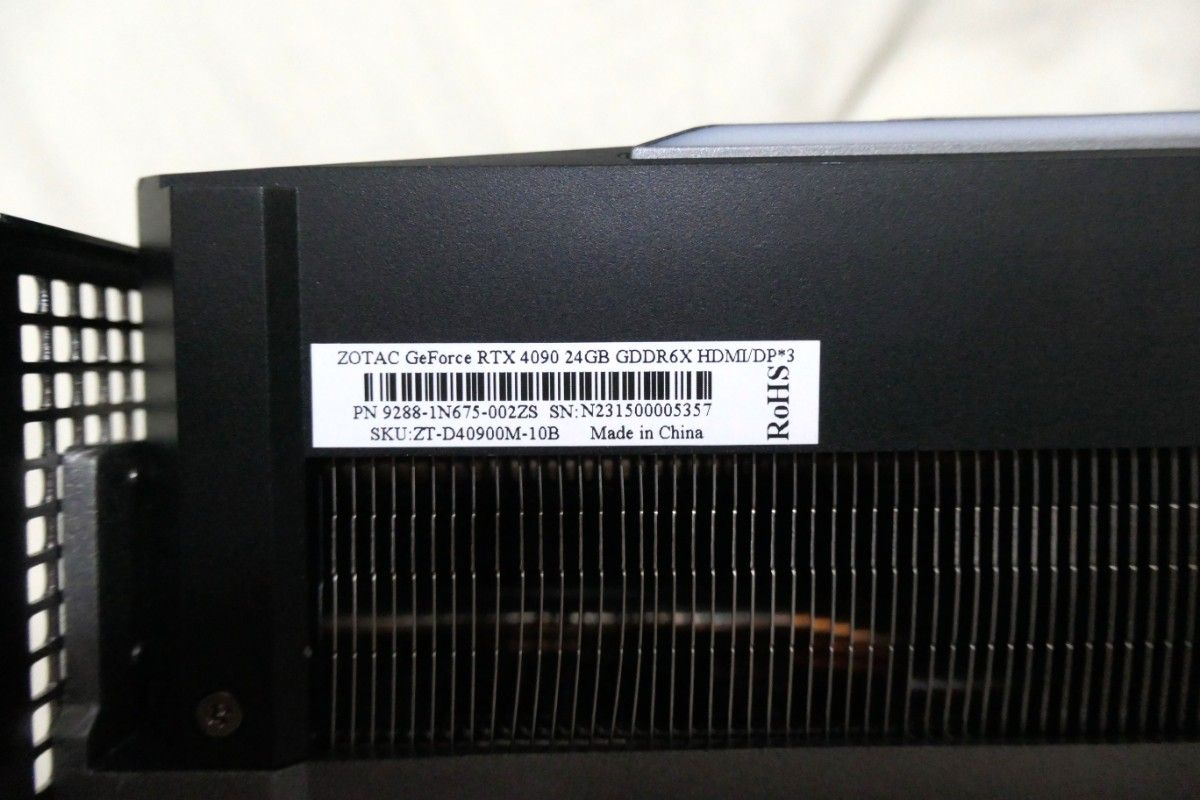 ZOTAC RTX4090 24GB 動作確認済み|Yahoo!フリマ(旧PayPayフリマ) ZOTAC RTX4090 24GB 動作確認済み|Yahoo!フリマ(旧PayPayフリマ)