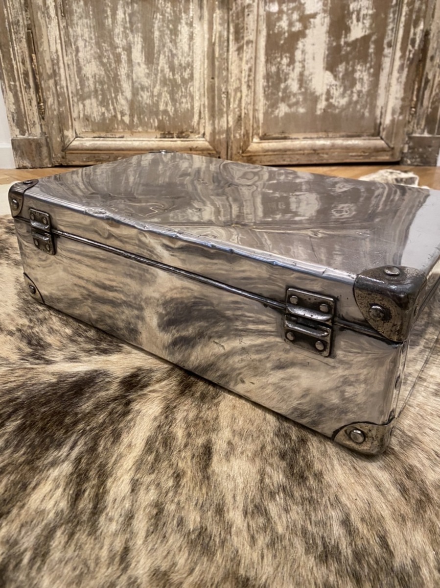 22 England duralumin case [3. set ] antique Vintage case trunk rare collector genuine article box travel case bc33