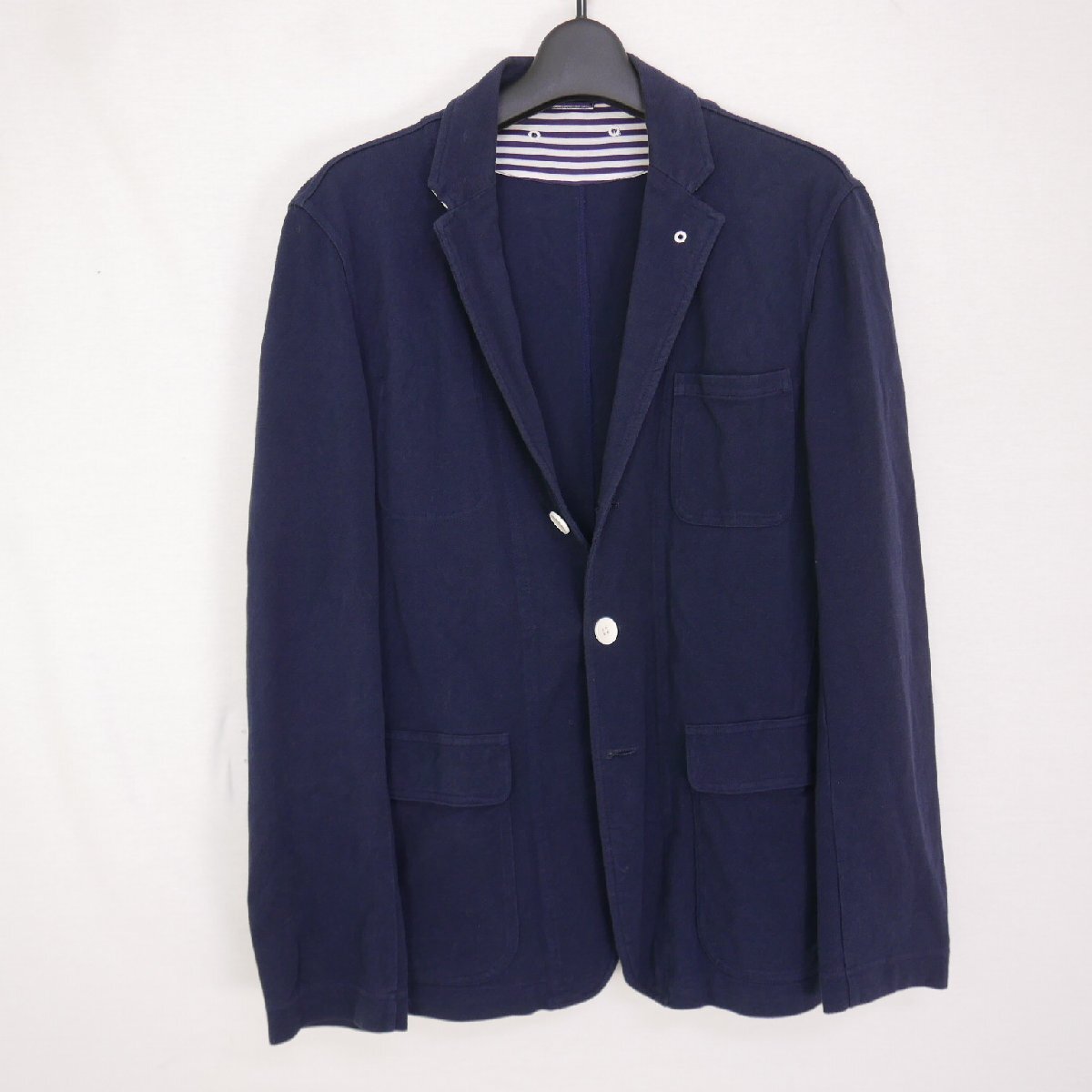 SOPHNET. ソフネット 3 BUTTON UNCONSTRUCTED JACKET メンズ ３ボタン 鹿の子 テーラードジャケット 紺NAVY M SOPH-120059_画像1