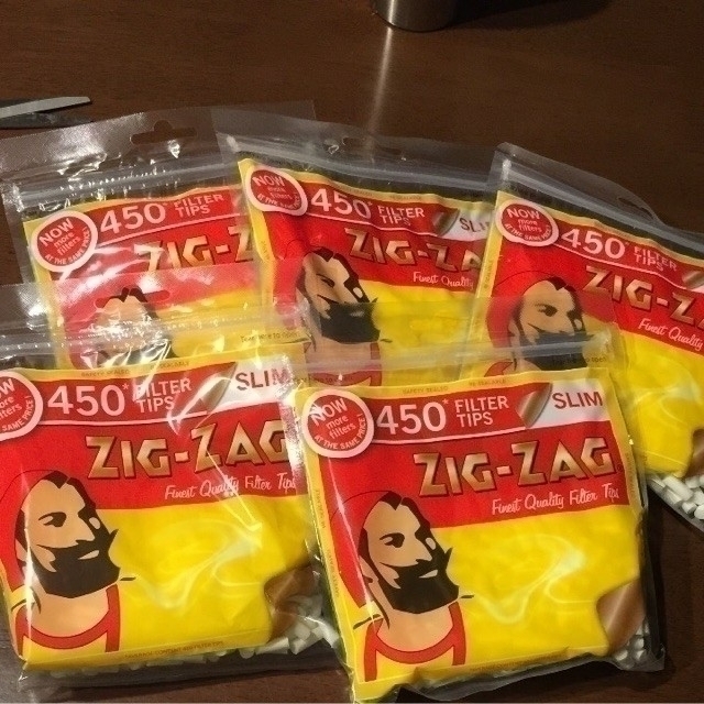 ジグザグ zigzag 手巻き タバコ スリム フィルター 450個入り ５袋セット 送料無料の画像1