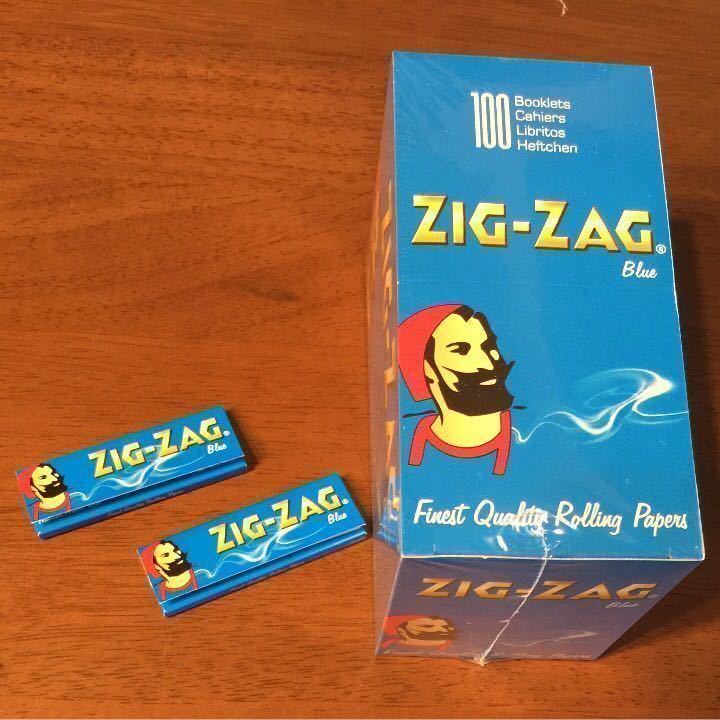 ジグザグ zigzag 手巻き タバコ ペーパー ブルー　100個入り　バラ　送料無料