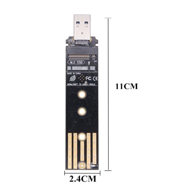 新品良品即決■送料無料 NGFF NVME両対応 M.2-USBアダプター USB3.1 10Gbps対応 RTL9210B高性能チップ M key/B+M key 2230/2242/2260/2280