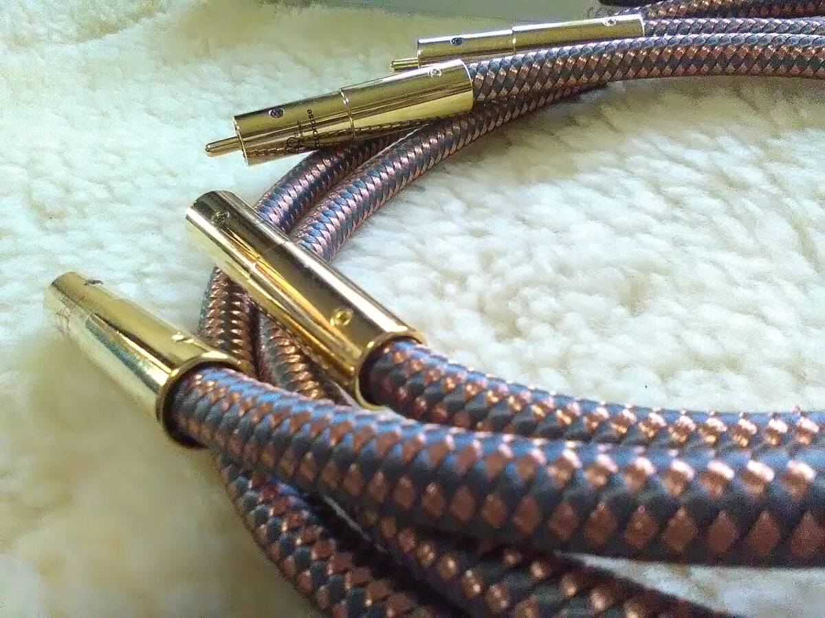  high-end Class. sound pressure feeling * grande akyufe.z*Real 5N copper RCA cable 1.0m pair 